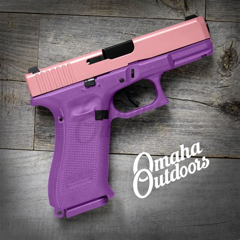 pink glock with a beam.